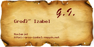 Groó Izabel névjegykártya